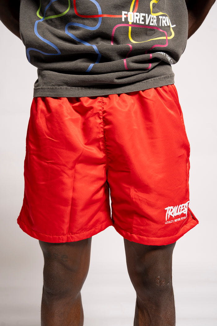 Signature Trillest Logo Shorts - Red