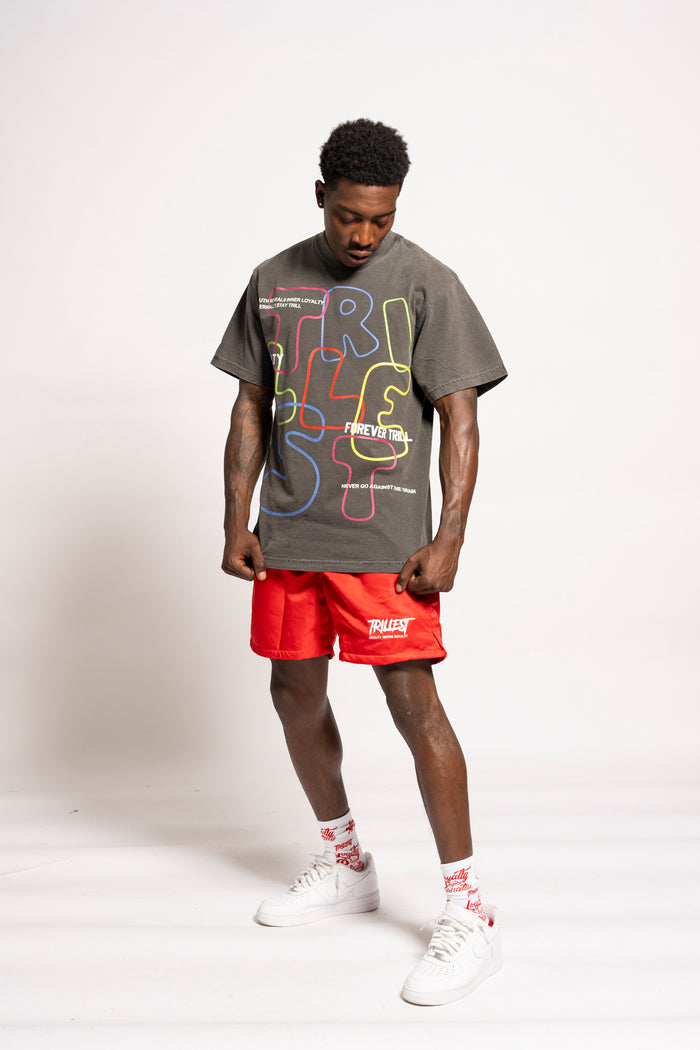 Signature Trillest Logo Shorts - Red