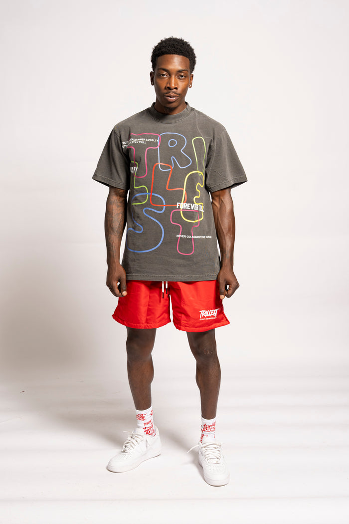 Signature Trillest Logo Shorts - Red