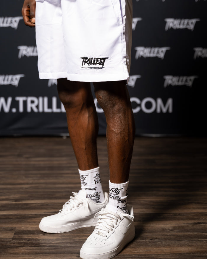 Signature Trillest Logo Shorts - White