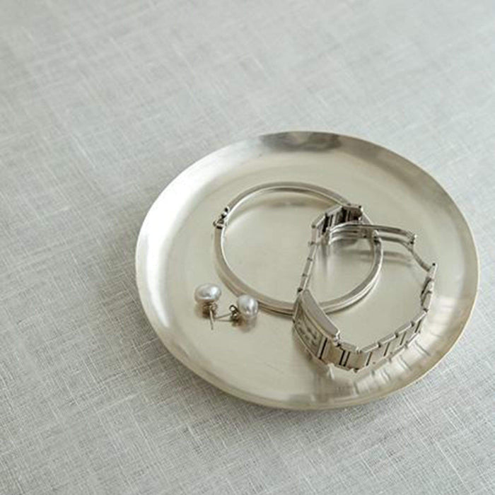 Fog Linen Work Accessory Medium Round Silver Plate