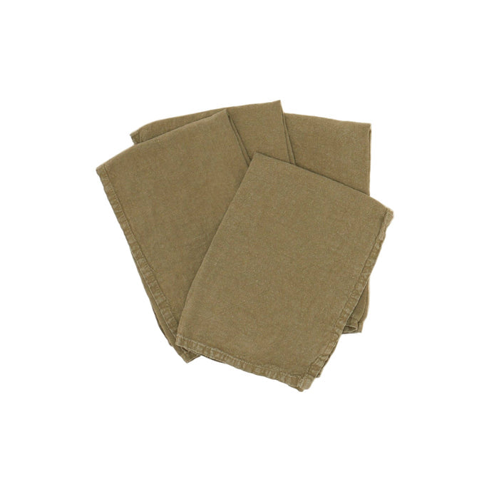 Hawkins New York Table Linens Olive Simple Linen Napkin