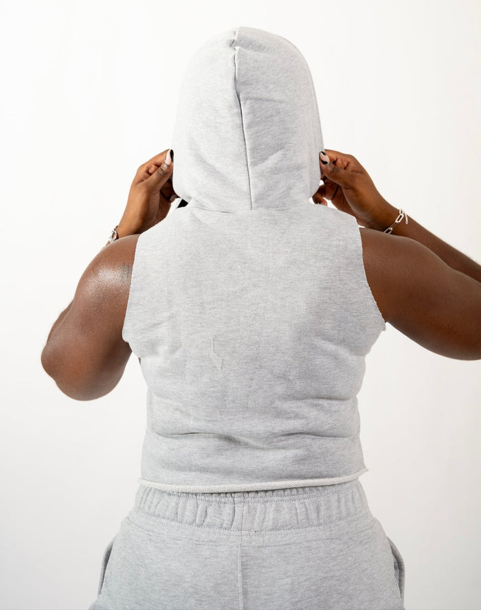 Sleeveless Hoodie - Gray