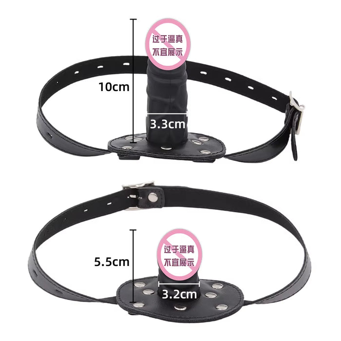 Sm Oral Sex Toys Silicone Strap on Mouth Gag Dildo
