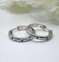 Small 925 Sterling Silver Moon & Star Hoop Earrings