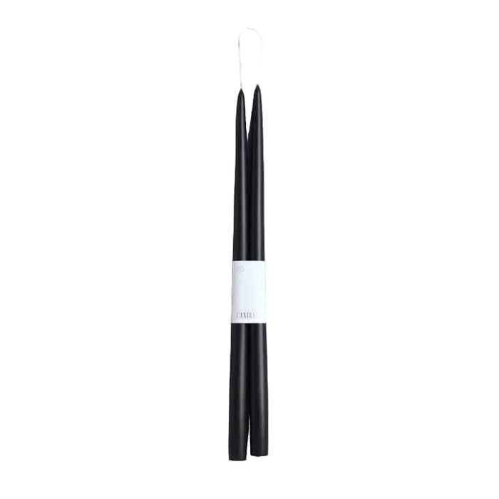 The Floral Society Candle 12" Dipped Taper Candles, Smoke (Various Sizes)