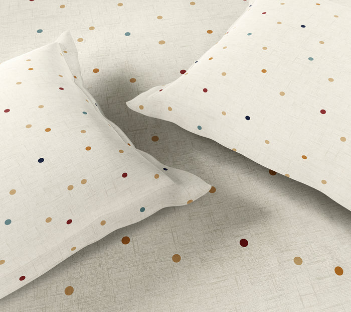 Spaces Aeris Beige Geometric 100% Cotton 144 TC Queen Fitted Sheet