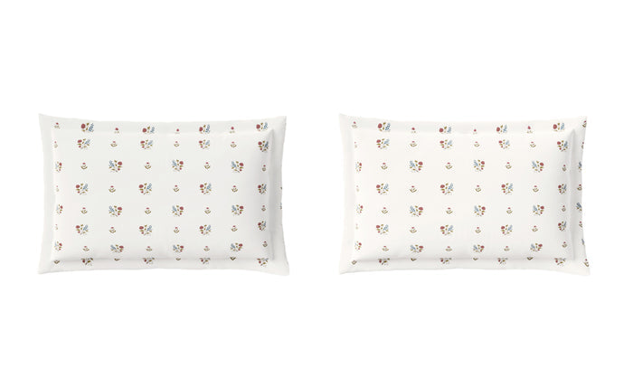 Spaces Aeris Cream Floral 100% Cotton 144 TC Queen Fitted Sheet
