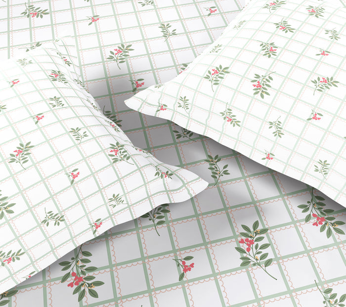 Spaces Aeris White Floral Cotton 144TC Percale Large Bedsheet Set