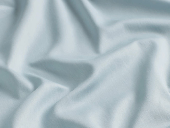 Spaces Aven Blue Solid 100% Cotton 210 TC Large Bedsheet with 2 Pillow Covers - 108 x 108 Inches