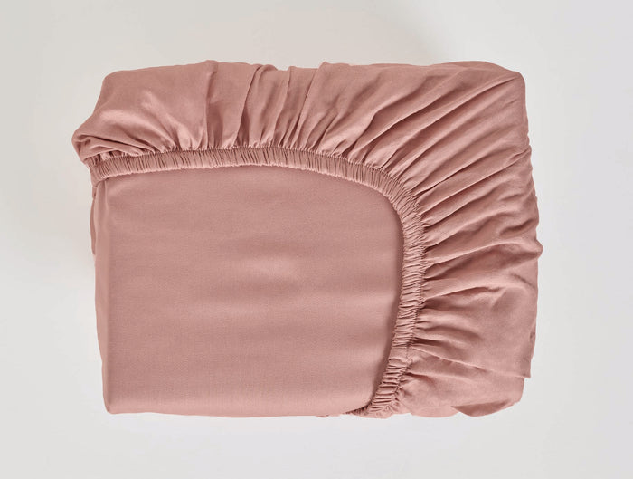 Spaces Aven Blush Solid 100% Cotton 210 TC Large Bedsheet with 2 Pillow Covers - 108 x 108 Inches