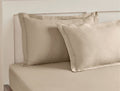 Spaces Aven Brown Solid 100% Cotton 210 TC Large Bedsheet with 2 Pillow Covers - 108 x 108 Inches