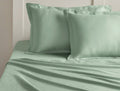 Spaces Aven Sage Solid 100% Cotton 210 TC Large Bedsheet with 2 Pillow Covers - 108 x 108 Inches