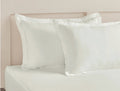 Spaces Aven White Solid 100% Cotton 210 TC Large Bedsheet with 2 Pillow Covers - 108 x 108 Inches