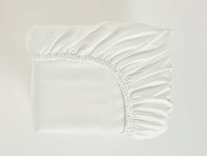 Spaces Aven White Solid 100% Cotton 210 TC Large Bedsheet with 2 Pillow Covers - 108 x 108 Inches