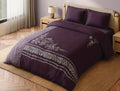 Spaces Bidriware 100% Cotton 300 TC Floral Dark Violet Double Quilt - 88 x 106 Inches