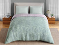 Spaces Fiora 100% Cotton 144 TC Percale Floral Permium Double Duvet Cover, Light Blue