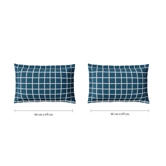 Spaces Fiora 100% Cotton 144 TC Percale Geometric Permium Bedding Set, Light Yellow