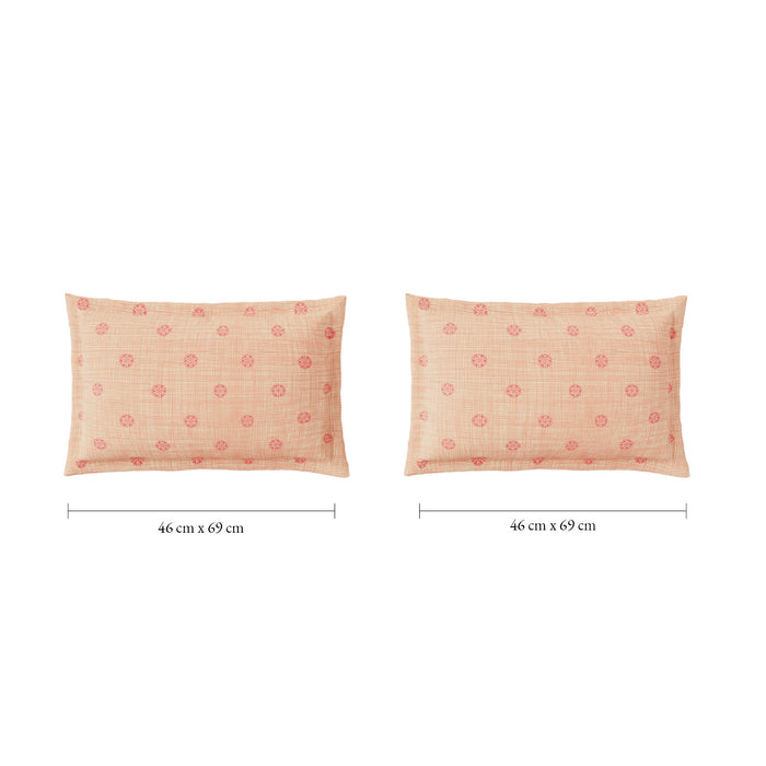 Spaces Fiora 100% Cotton 144 TC Percale Ornate Permium Bedding Set, Light Yellow