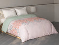 Spaces Fiora 100% Cotton Floral Light Pink Double Quilt - 88 x 106 Inches