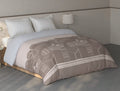 Spaces Fiora 100% Cotton Geometric Light Taupe Double Quilt - 88 x 106 Inches