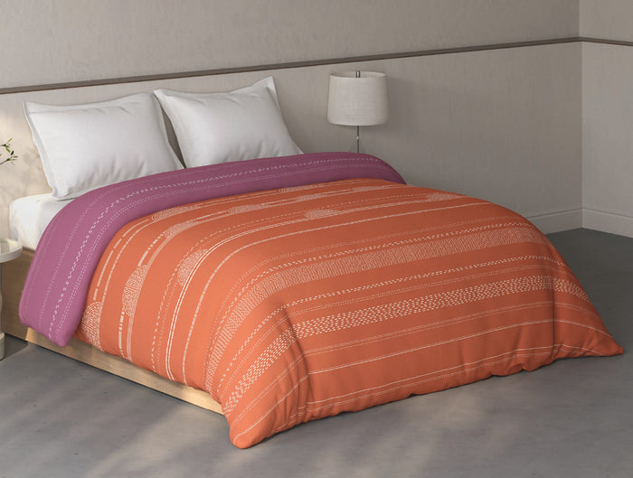 Spaces Fiora 100% Cotton Geometric Rust Double Quilt - 88 x 106 Inches