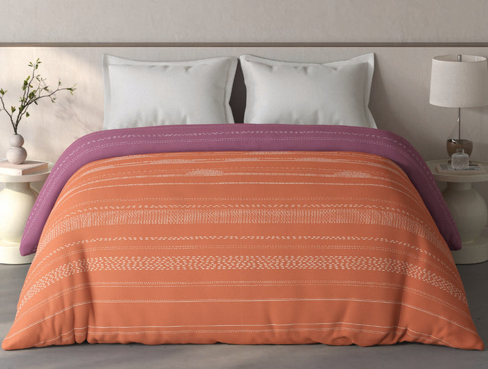 Spaces Fiora 100% Cotton Geometric Rust Double Quilt - 88 x 106 Inches