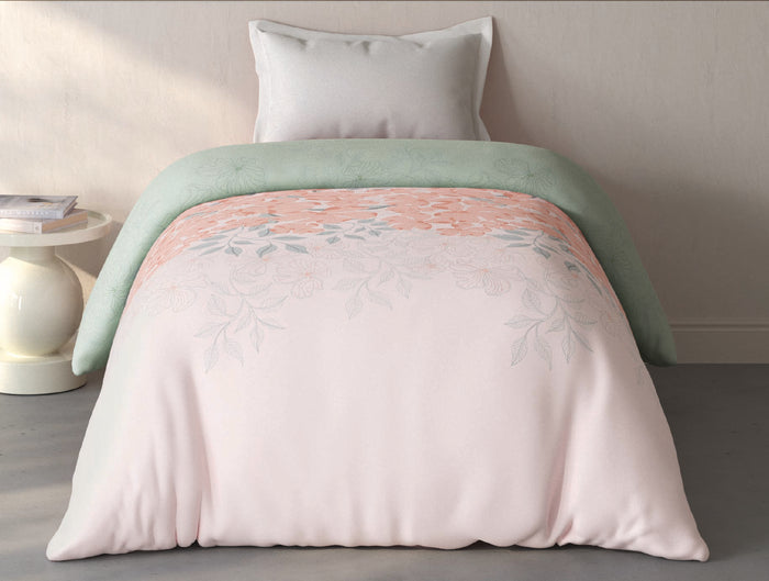 Spaces Fiora Light Pink Floral 100% Cotton Single Quilt - 59 x 86 Inches