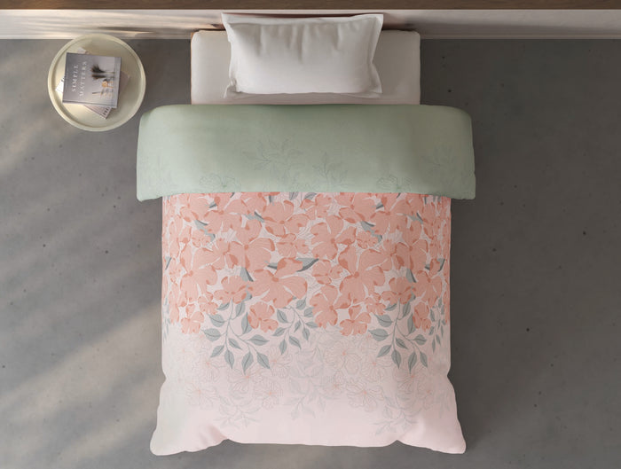 Spaces Fiora Light Pink Floral 100% Cotton Single Quilt - 59 x 86 Inches
