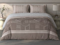 Spaces Fiora Light Taupe Geometric 100% Cotton Bedding Set - 108 x 108 Inches