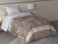 Spaces Fiora Light Taupe Geometric 100% Cotton Single Quilt - 59 x 86 Inches