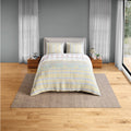 Spaces Flora 100% Cotton 144 TC Percale Ornate Fitted King Sheet with 2 Pillow Covers, Light Grey