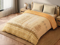 Spaces Godna 100% Cotton 300 TC Ornate Beige Double Quilt - 88 x 106 Inches