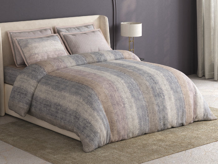 Spaces Meraki Light Taupe 100% Cotton 300 TC Floral Premium Large Bedsheet with 4 Pillow Covers - 108 x 108 Inches