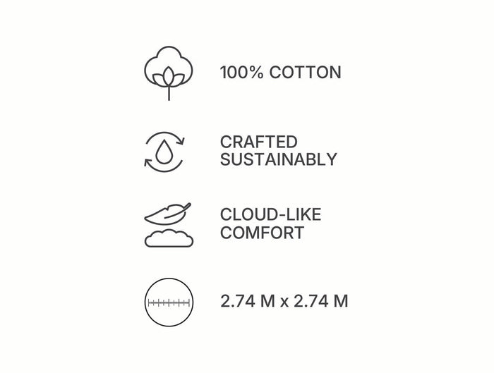 Spaces Meraki Purple Solid 100% Cotton Double Coverlet with 2 Pillow Covers - 108 x 108 Inches