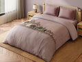 Spaces Miniature 100% Cotton 300 TC Floral Light Pink Double Quilt - 88 x 106 Inches