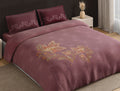 Spaces Neo Blush Ornate 100% Cotton Large Bedsheet with 2 Pillow Covers - 108 x 108 Inches