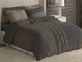 Spaces Nora Dark Grey Egyptain Cotton 350 TC Ornate Premium Large Bedsheet with 4 Pillow Covers - 108 x 108 Inches