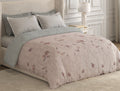Spaces Nora Light Blush Floral Egyptian Cotton Tencel 350 TC Double Quilt, 88 x 106 Inches