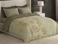 Spaces Nora Light Green Floral Egyptian Cotton Tencel 350 TC Double Quilt, 88 x 106 Inches