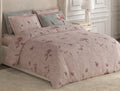 Spaces Nora Petal Pink Egyptain Cotton 350 TC Floral Premium Large Bedsheet with 4 Pillow Covers - 108 x 108 Inches