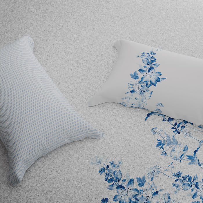 Spaces Riviera 100% Cotton 200 TC Percale Abstract Design Permium Large Bedsheet with 4 Pillow Covers, Beige
