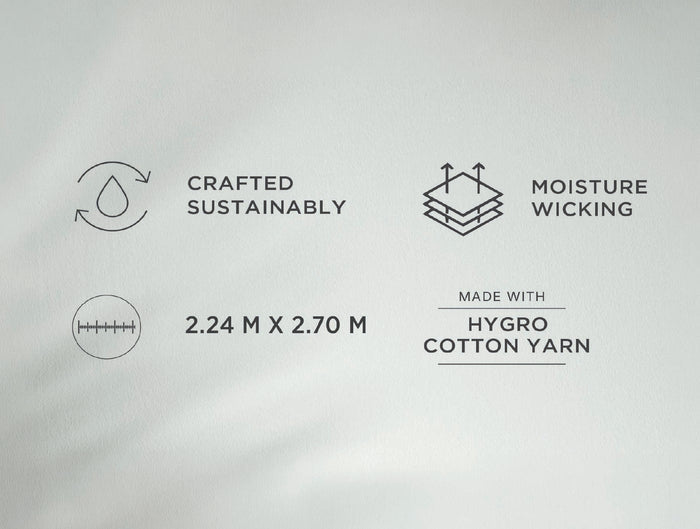 Spaces Sierra Bright White Floral 100% Hygro Cotton 210 TC Double Quilt, 88 x 106 Inches