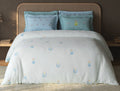 Spaces Sierra Bright White Floral 100% Hygro Cotton 210 TC Large Bedsheet with 4 Pillow Covers - 108 x 108 Inches
