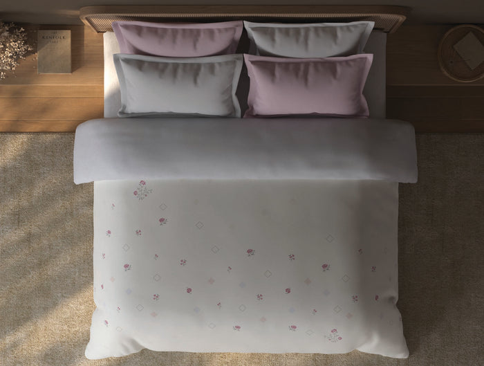 Spaces Sierra Cream Floral 100% Hygro Cotton 210 TC Double Quilt - 88 x 106 Inches