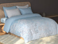 Spaces Sierra Light Blue Floral 100% Hygro Cotton 210 TC Double Quilt - 88 x 106 Inches