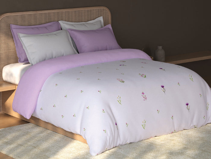 Spaces Sierra Light Pink Floral 100% Hygro Cotton 210 TC Double Quilt - 88 x 106 Inches