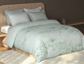 Spaces Sierra Pale Aqua Floral 100% Hygro Cotton 210 TC Double Quilt, 88 x 106 Inches