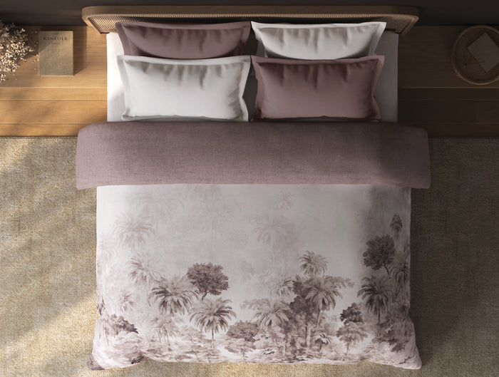 Spaces Sierra Taupe Floral 100% Hygro Cotton 210 TC Double Quilt - 88 x 106 Inches