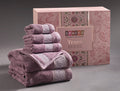 Spaces Tvara Grape Shake Solid 100% Cotton 400 GSM Towel Combo - 28 x 55 Cm